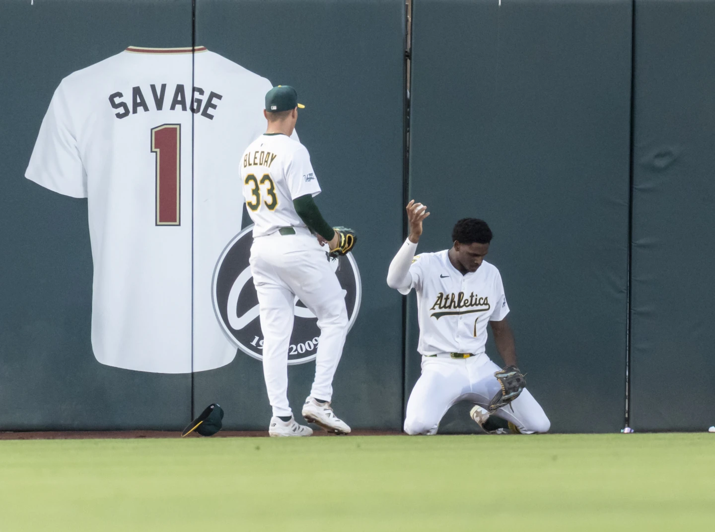 Angels batter watches in disbelief as Denzel Clarke's historical catch steals a sure home run