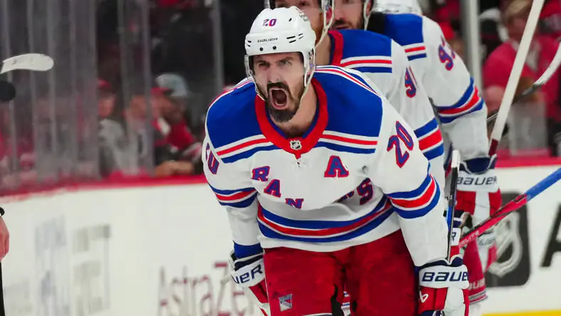 Chris Kreider, seen here in action with the Rangers, wrapped up his final season in New York with 22 goals before Chris Kreider’s Trade to the Anaheim Ducks